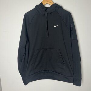 NIKE Therma Fit Hoodie Men’s L Swoosh Sleeve Pocket Fleece Lined Casual Cozy